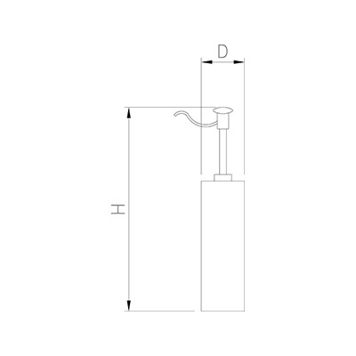 Conjunto dosificador de salsas y recipiente inox 80x110 mm -FFFFFF