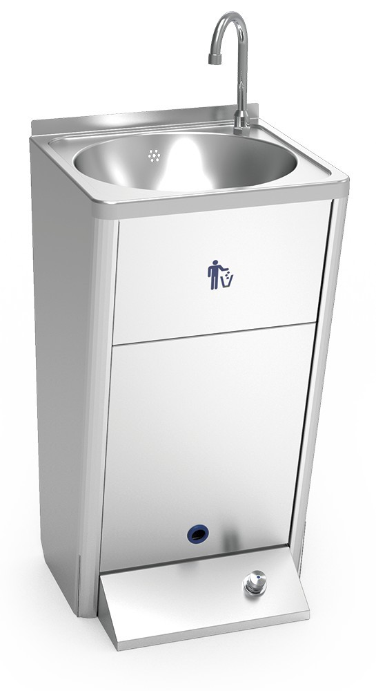 Lavamanos registrable autónomo eléctrico un pulsador agua fría