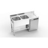 FREGADERO PARA LAVAVAJILLAS 2C,ED 1600X600X890 MM.