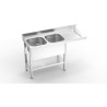 FREGADERO PARA LAVAVAJILLAS 2C,ED 1600X600X890 MM.