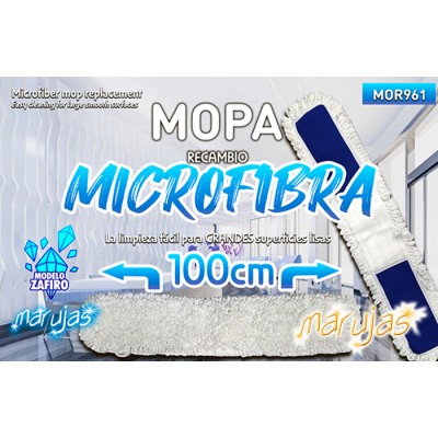 Modelo ZAFIRO recambio de mopa de microfibra Medida 100 cm.. Modelo: MOR961