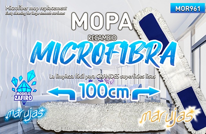 Recambio de mopa de 100 cm, microfibra 100 %