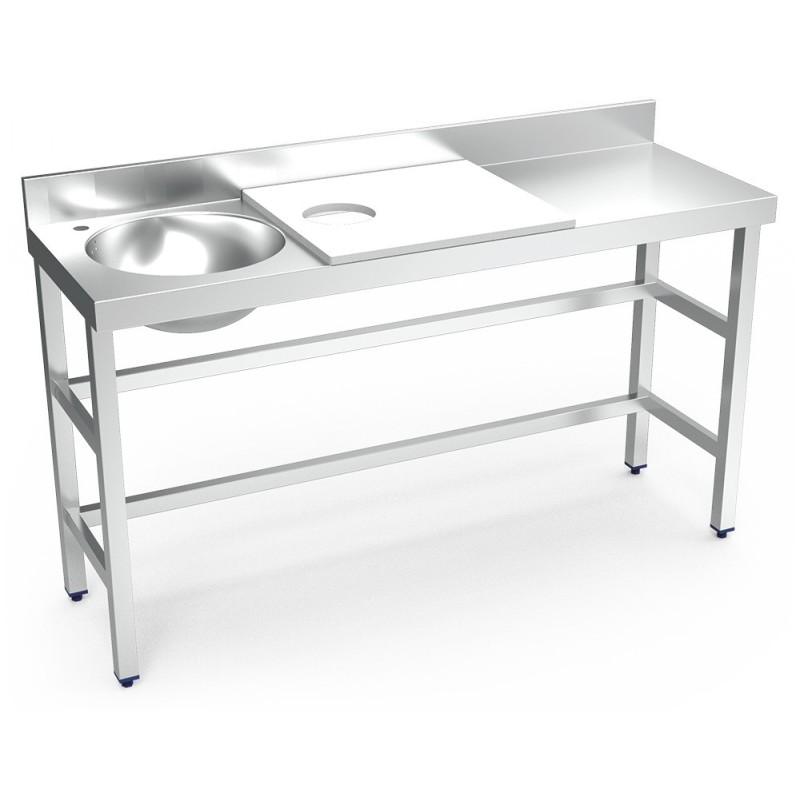 Mesa preparación y lavado 1500x500 mm