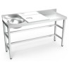 Mesa preparación y lavado 1500x500 mm