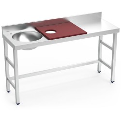 Mesa preparación y lavado 1500x500 mm