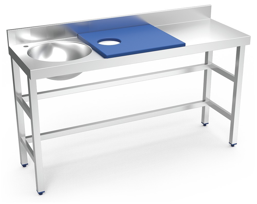 Mesa preparación y lavado 1500x500 mm