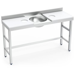 MESA PREPARACION Y LAVADO 150X50 2 tablas