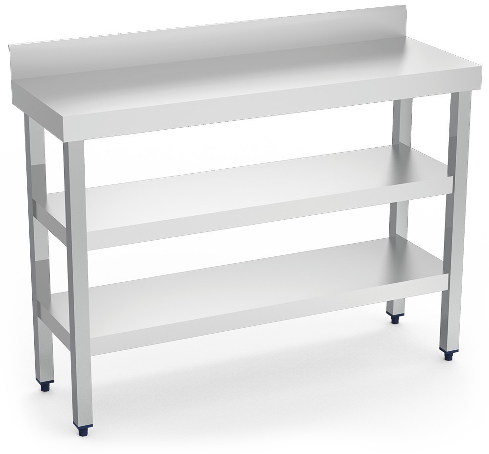 Mesa mural sotabanco con 2 entrep. 1200x400x850 mm