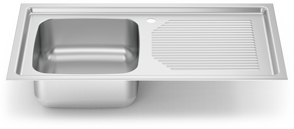 Fregadero para encastrar 900x510 1 cubeta y escurridor reversible