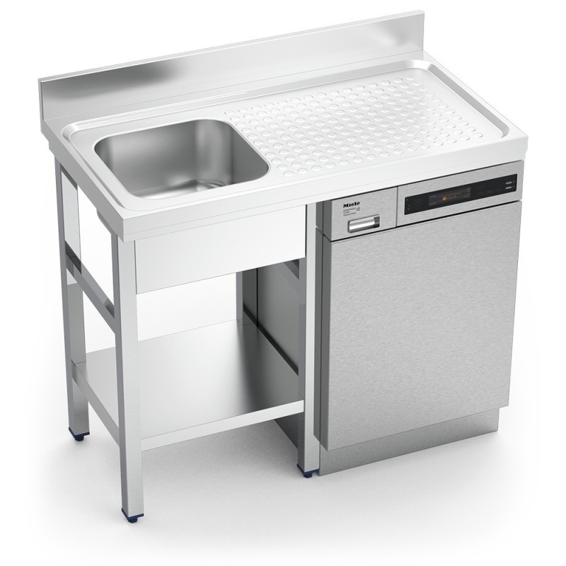 FREGADERO PARA LAVAVASOS SENO + ESCURRIDOR 100x55 cm