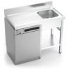 FREGADERO PARA LAVAVASOS 1C,ED 1000X550X850 MM.