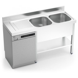 FREGADERO PARA LAVAVASOS 2C,ED 1400X550X850 MM.