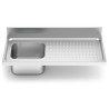 Fregadero inox para acoplar a mueble serie 550 1 cubeta 1 escurridor