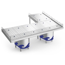 Mostrador pescadería SIN PIES acero inoxidable