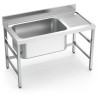 FREGADERO GRAN CAPACIDAD 1C,ED 1300X700X850 MM.