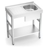 FREGADERO CON SOPORTE 1C,ED 800X500X850 MM.