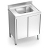 FREGADERO C/PTAS.CORREDERAS 1C 800X600X850 MM.