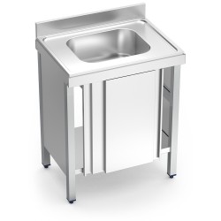 FREGADERO C/PTAS.CORREDERAS 1C 800X600X850 MM.