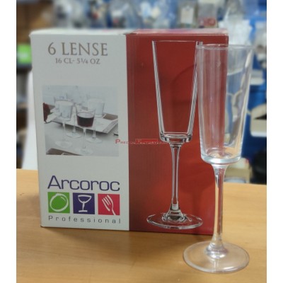 Copa cristal Arcoroc Lense Flauta 16 cl. 6 unidades