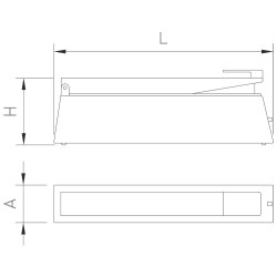 Máquina termoselladora para bolsas de 400 mm.