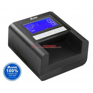Detector de billetes falsos motorizado Mustek D9 + Luz UV. EU, GBP, CHF y PLN.