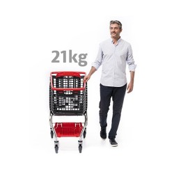 CARRO COMPRA Compact Loop 200 L sin monedero. Con asiento para niños. 