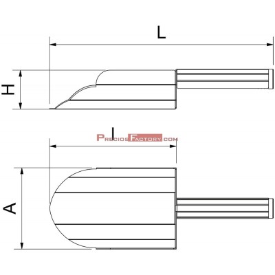 Librador o pala acero inoxidable 286x104 mm