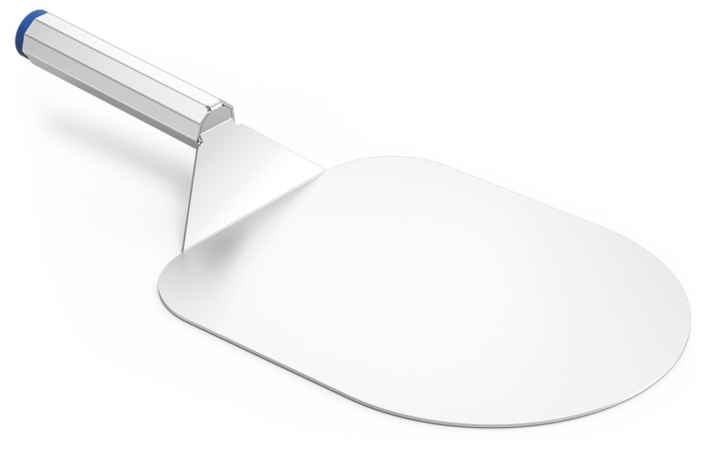 Pala lisa para pizza mango corto acero inoxidable. Largo 375 mm