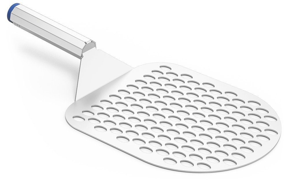 Pala perforada para pizza mango corto acero inoxidable