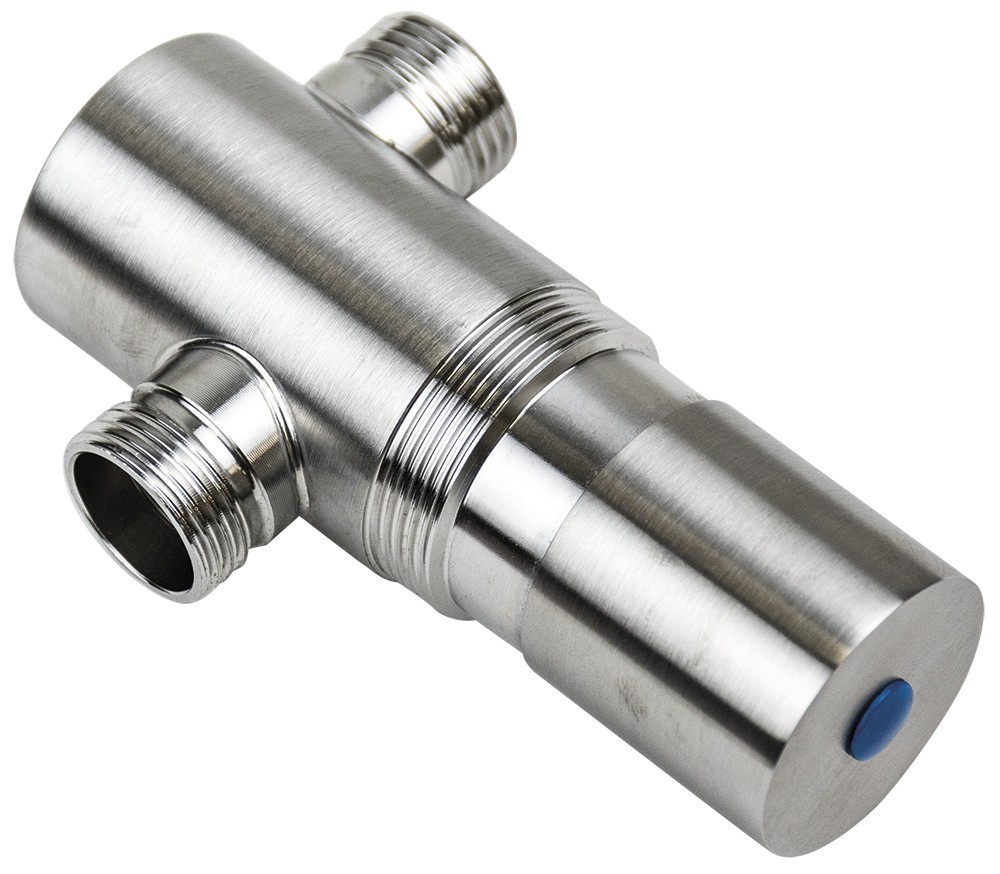 Pulsador temporizado inoxidable de 1/2" . M-M 1/2"