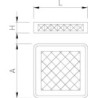 Cesta simple para vasos 355x355x100 mm