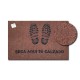 Alfombra (felpudo) higiénica de color marrón con impresión seca aquí tu calzado con base antideslizante. Modelo: AFH101