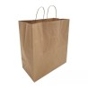 Bolsa de papel kraft con asas rizadas. 39+20x43 cm - 250 ud. Modelo: BPA021