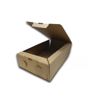 Cajas de pizza de cartón kraft estándar de 31x17x7 cm. Modelo: CPK010