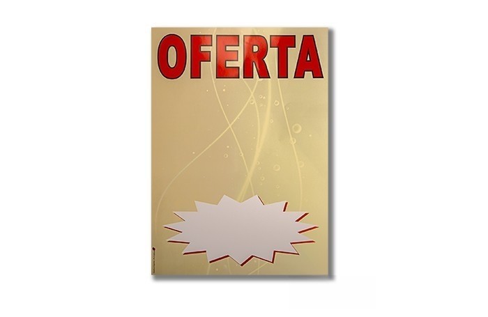 Cartel Oferta para grandes superficies y supermercados 200 grs. Modelo: COS001