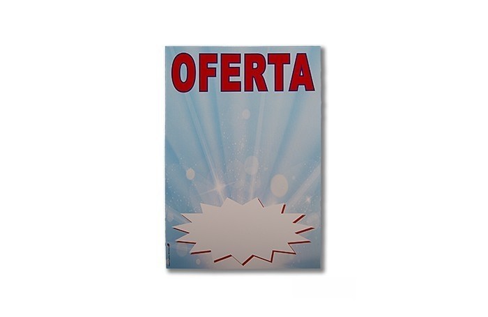 Cartel Oferta para grandes superficies y supermercados 200 grs. Modelo: COS003