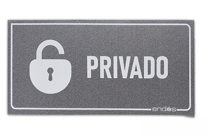 Cartel pictograma Adhesivo señalización PRIVADO. Modelo: CAP017