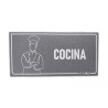 Cartel pictograma señalización adhesivo para COCINA. Medida de 12x6 . Modelo: CAP018