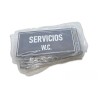 Cartel pictograma señalización adhesivo para servicios/WC.. Modelo: CAP020