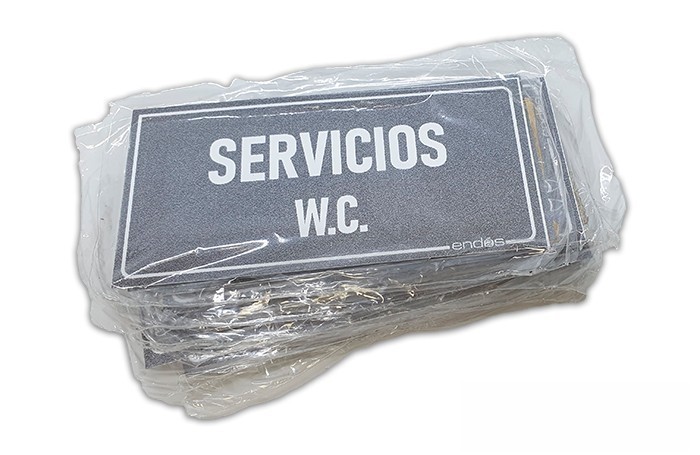 Cartel pictograma señalización adhesivo para servicios/WC.. Modelo: CAP020