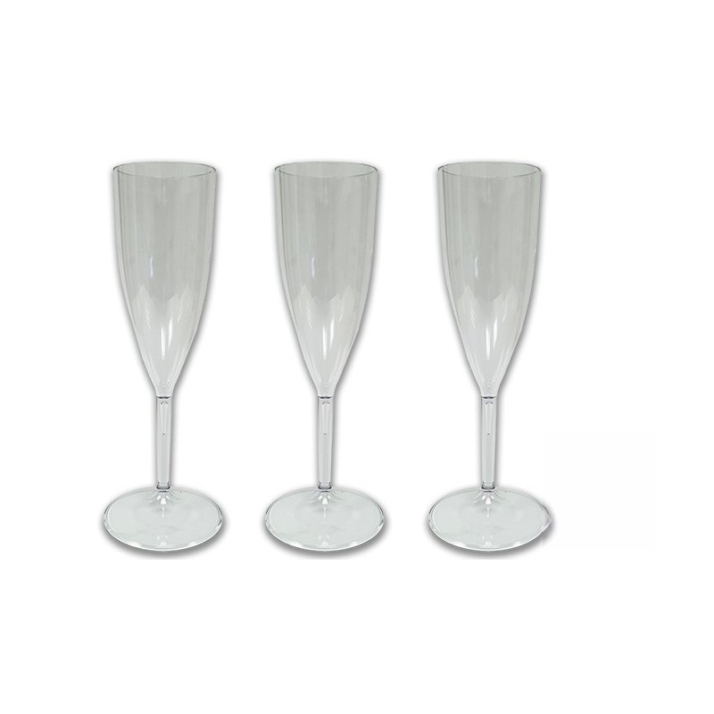 Copas de Cava Reutilizables Flauta de Plástico - Copas de Champagne