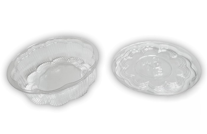 Envases de menús de plástico OPS de 300 ml+ tapa , para postres calientes y fríos: OPS002