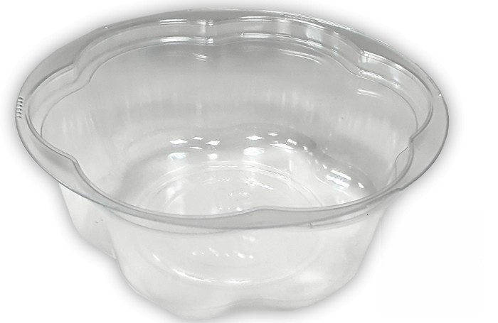 Envases de menús de plástico OPS de 360 ml+ tapa , para postres calientes y fríos OPS003