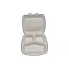 Envase menús portamenu 3 compartimentos PET 100 % reciclado  blanco. 200 UD. Modelo: PET004