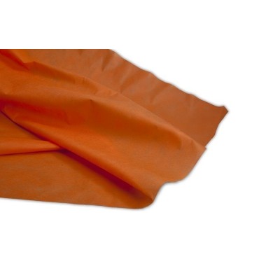 Mantel 120x120 de color naranja, fabricado en polipropileno y celulosa. Modelo: MAT014