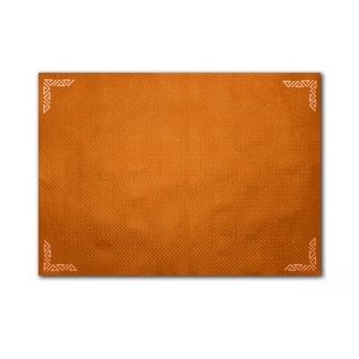 Mantel 30x40 naranja 40gr de papel individual con orla. 1.000 ud. Modelo: MAC031