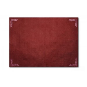 Mantel 30x40 rojo 40 gr de papel individual con orla. 1.000 ud. Modelo: MAC028