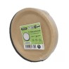 Plato de cartón marrón kraft compostable de 22 cm especial para blondas rodal. Modelo: PRK004