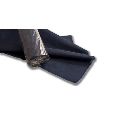 Rollo 120x50 cm de mantel de color azul fabricado en polipropileno y celulosa, ideal para todo tipo de celebraciones