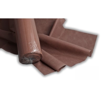 Rollo de mantel 120x50 cm color chocolate fabricado en polipropileno y celulosa